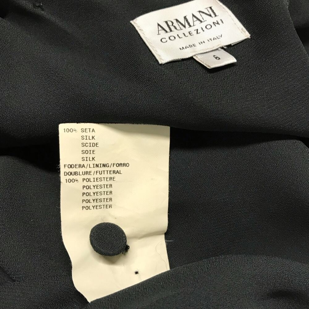 Armani Collezioni Silk Beaded Lined Charcoal Grey Black Sleeveless Evening Top 6 - Picture 8 of 9